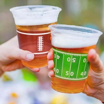 Gatherfun 100 Pcs Football Plastic Cups for Game Day