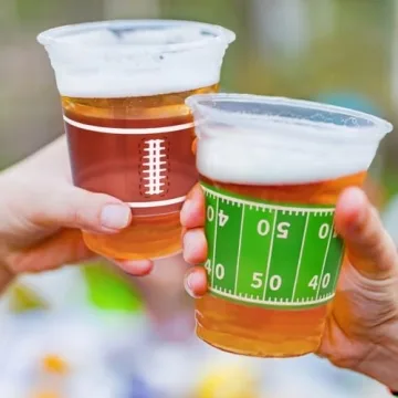 Gatherfun 100 Pcs Football Plastic Cups for Game Day