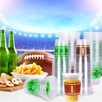 Gatherfun 100 Pcs Football Plastic Cups for Game Day
