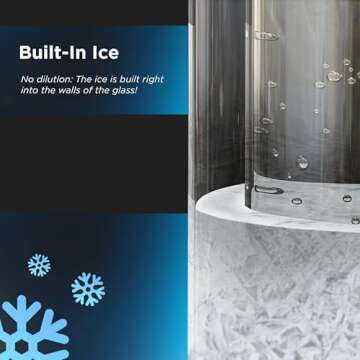 Unique Gift Idea for Wine Lover, Stemless Frozen Wine Glass - Insulated Chiller Freezer Cup, Freezab...