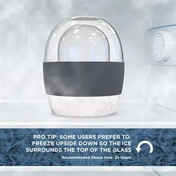 Unique Gift Idea for Wine Lover, Stemless Frozen Wine Glass - Insulated Chiller Freezer Cup, Freezable Liquid-Ice Double Wall (8.5oz) Gifts for Her/Women/Wife (Gift Boxed)