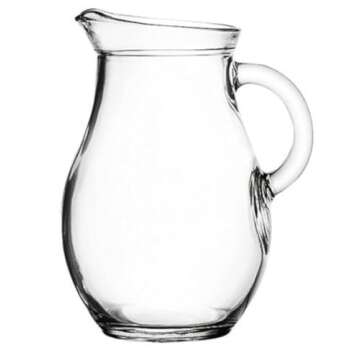 Child Mini Glass Pitcher 9 Ounces - 5" High. Child Sized. Very Small Size