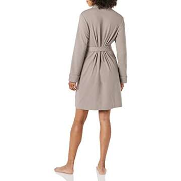 Amazon Essentials Women's Waffle Mid-Length Robe in Smokey Grey
