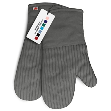 Big Red House Silicone Oven Mitts - Premium Heat Resistant Kitchen Gloves