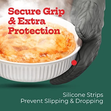 Big Red House Silicone Oven Mitts for Safe Cooking