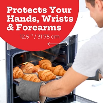 Big Red House Silicone Oven Mitts for Safe Cooking