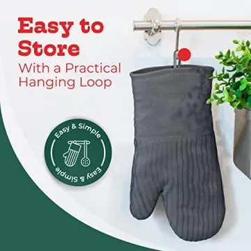 Big Red House Silicone Oven Mitts for Safe Cooking