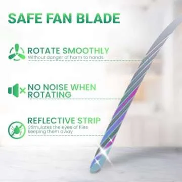 Fly Fans for Tables Rechargeable, Food Fans to Keep Flies Away from Patio, Outdoor Fly Fan, Table Fly Spinner Table Top, Summer Essentials Outdoor, Fly Windmill for Table Top,Picnic Supplies