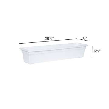 Countryside Flower Box Planter, White, 30-Inch