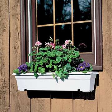 Countryside Flower Box Planter, White, 30-Inch
