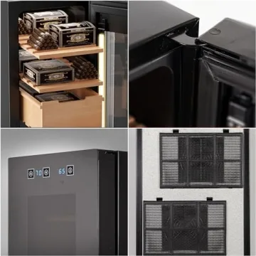 KingChii Electric Cigar Humidor with Temp & Humidity Control