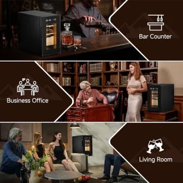 KingChii Electric Cigar Humidor with Temp & Humidity Control