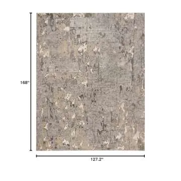 SAFAVIEH Meadow Collection 10'6" x 14' Greyblue MDW178F Modern Abstract Non-Shedding Living Room Din...