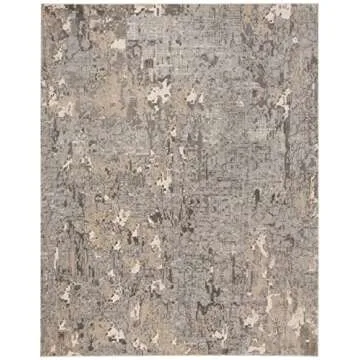SAFAVIEH Meadow Collection 10'6" x 14' Greyblue MDW178F Modern Abstract Non-Shedding Living Room Dining Bedroom Area Rug