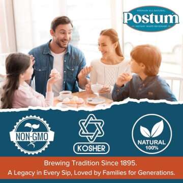 Postum Original Coffee Substitute 8oz | Caffeine-Free & Healthy Alternative