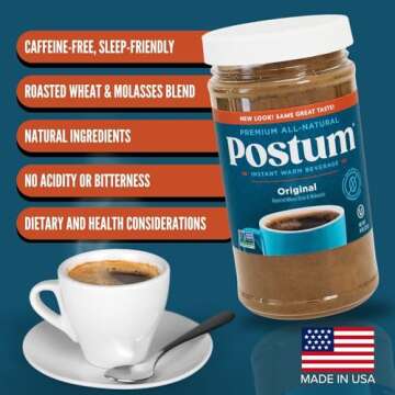 Postum Original Coffee Substitute 8oz | Caffeine-Free & Healthy Alternative