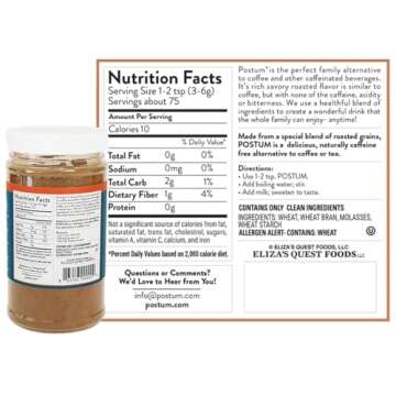 Postum Original Coffee Substitute 8oz | Caffeine-Free & Healthy Alternative