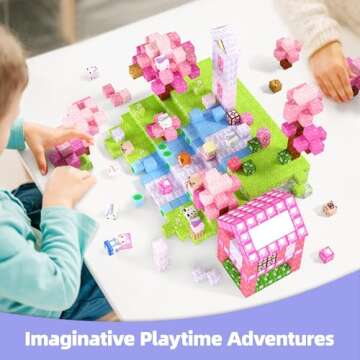 GobiDex 100PCS Magnetic Blocks Kid Building Toys for 3+ Years Old Girls, 2024 Upgraded STEM Sensory Gifts for Princess, Kids Magnets Cubes Game for Toddler