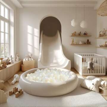 Realhaha Ball Pit Balls 100 Play Balls Plastic Balls for Baby Girls Toddlers Kids Play Tent Pool Playhouse Playpen Party Decoration, Beige