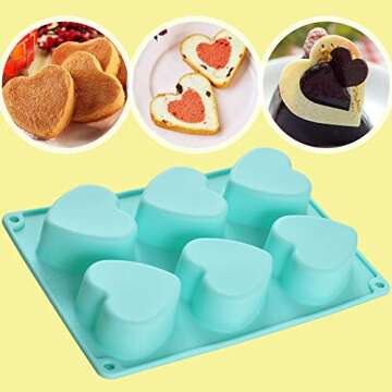 Newk Heart Shaped Silicone Mold for Cakes and Soaps