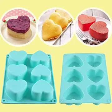Newk Heart Shaped Silicone Mold for Cakes and Soaps