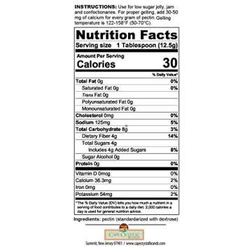 Fruit Pectin Food Grade & Amidated | Low Methoxyl for Molecular Gastronomy - Vegan Kosher Certified ...