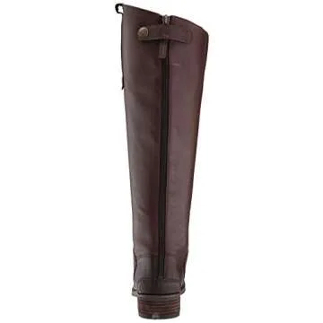 Sam Edelman Penny 2 Wide Calf Leather Riding Boot Dark Brown Basto Crust Leather 4