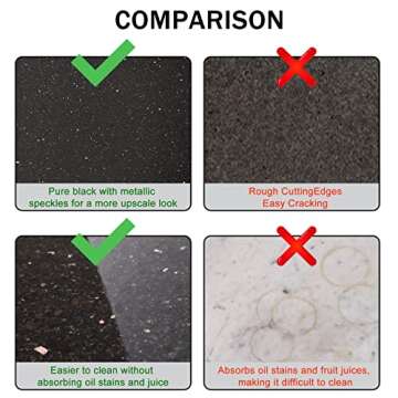 Midnight Granite Black Marble Cutting Board 20" x 16"