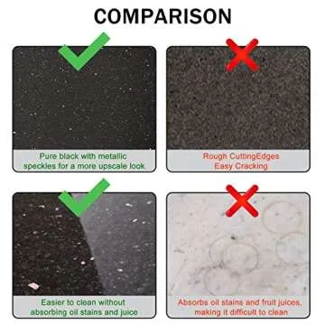 Midnight Granite Black Marble Cutting Board 20" x 16"