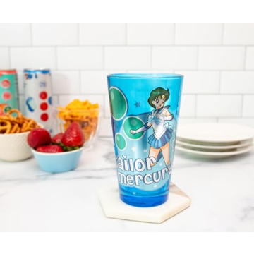 Sailor Moon Sailor Mercury Pint Glass 16oz Blue