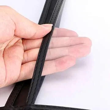 OwnMy 3PCS 8.5 x 11 Inch Menu Covers, Triple Fold 6 View Transparent Restaurant Menu Covers Book with Leatherette Trim and Decorative Corners, Fit for Standard Letter Size Paper