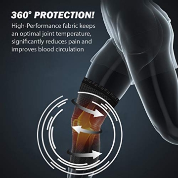 POWERLIX Knee Compression Sleeve for Pain Relief Support