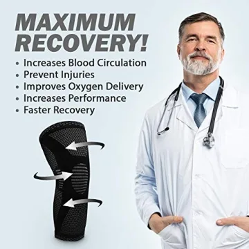 POWERLIX Knee Compression Sleeve for Pain Relief Support