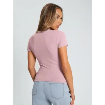 Trendy Queen Women's Basic Crewneck Crop Tee for Summer Style