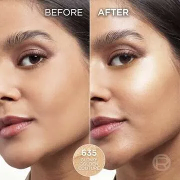 L'Oreal Paris True Match Lumi Le Glow Highlighter Stick, Luminous, Satin, Glowy Highlighter for Face and Body, 635 Golden Couture, 0.25 Oz