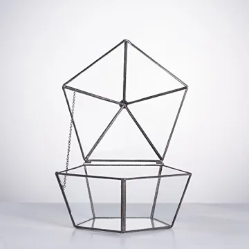 Geometric Glass Terrarium for Plants and Candles
