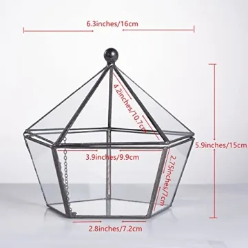 Geometric Glass Terrarium for Plants and Candles