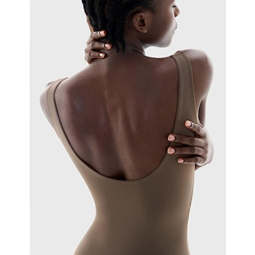 PUMIEY Women’s Square Neck Bodysuit Soft Comfort