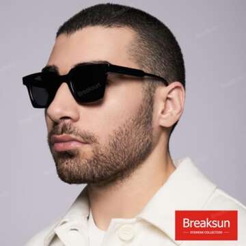 Breaksun Stylish Square Sunglasses with UV Protection