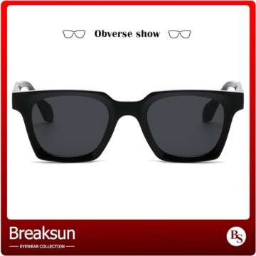 Breaksun Stylish Square Sunglasses with UV Protection