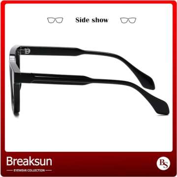 Breaksun Stylish Square Sunglasses with UV Protection