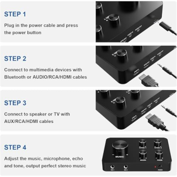 FEKTIK Wireless Karaoke Microphone System - Perfect Sound for Events