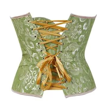 frawirshau Green Corset Top Renaissance Corsets for Women Floral Corset Plus Size Fairy Corset Size Small