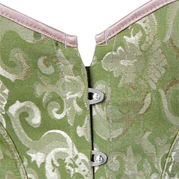 frawirshau Green Corset Top Renaissance Corsets for Women Floral Corset Plus Size Fairy Corset Size Small