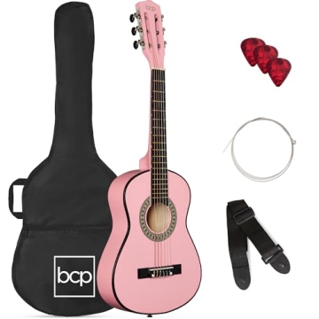 Kids Acoustic Guitar Starter Kit - Pink 30''
