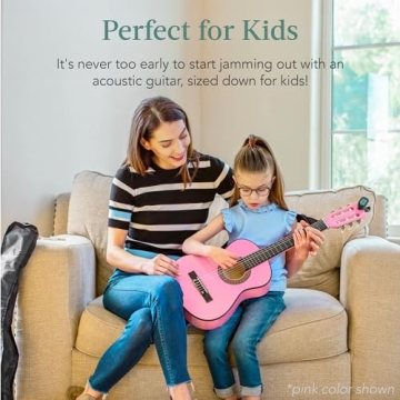 Kids Acoustic Guitar Starter Kit - Pink 30''