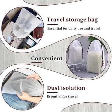 Hoewina 14PCS Transparent Travel Shoe Bags - Versatile & Durable