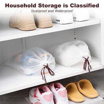 Hoewina 14PCS Transparent Travel Shoe Bags - Versatile & Durable