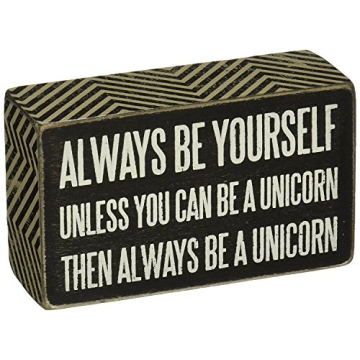 Charming Primitives by Kathy Chevron Box Sign Gift