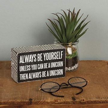 Charming Primitives by Kathy Chevron Box Sign Gift